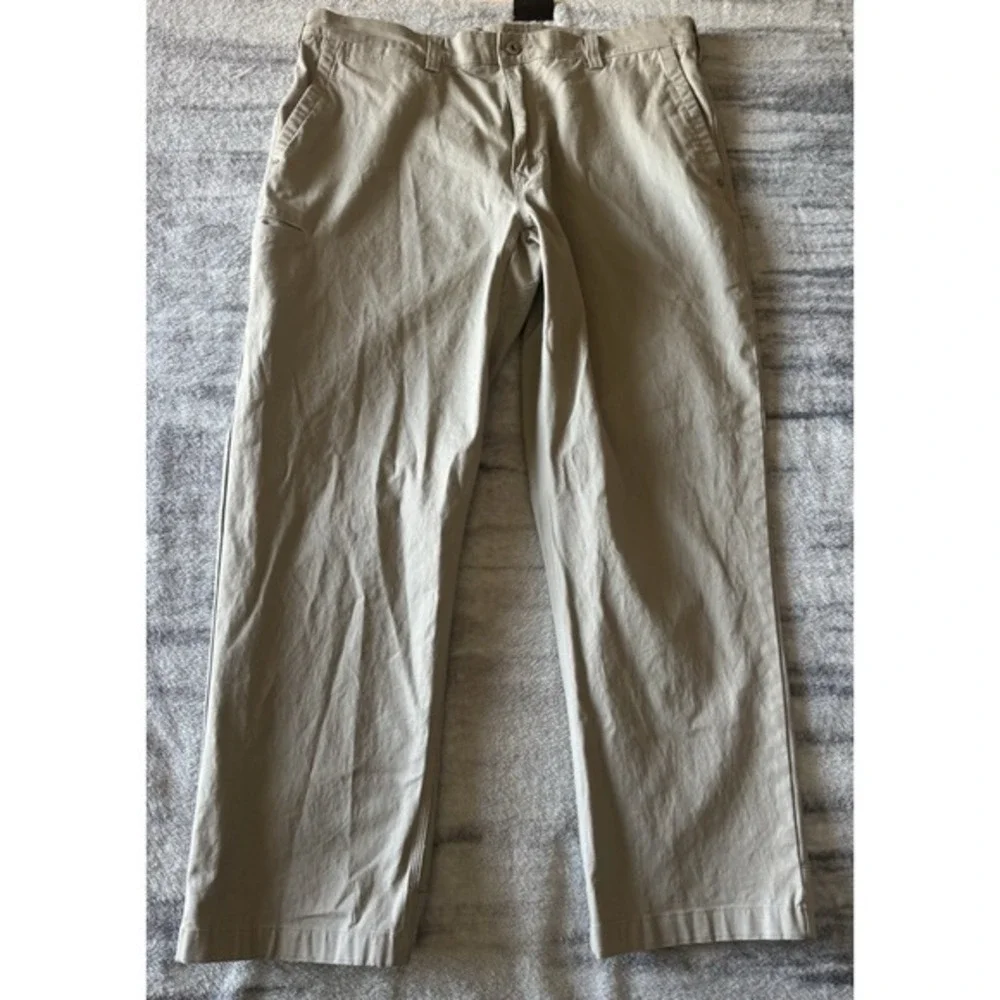 Duluth Trading Co Flex‎ Ballroom Khakis Mens 36x30 Relaxed Fit Tan Work Pants